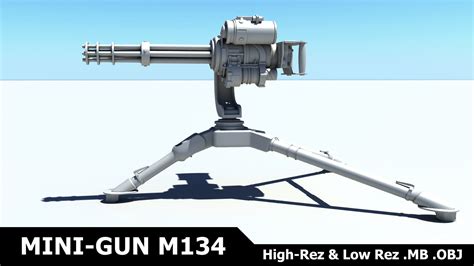 Chris Scott Mini Gun M134 3d Model