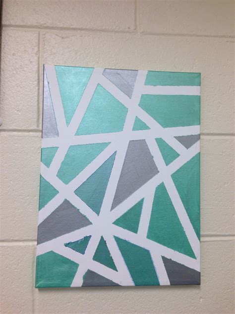 Pin By Jen Scott On Doing It Painters Tape Art Diy Abstract Canvas