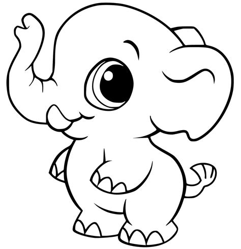 Download Cute Baby Elephant Coloring Pages Sketch Coloring Page