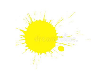 yellow paint splash stock illustration illustration