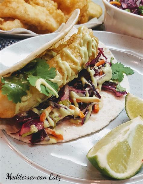 Maybe you would like to learn more about one of these? Cod Fish Tacos with Avocado Lime Sauce - Mediterranean Eatz