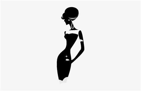 Silhouette Dress Woman Clip Art Silueta De Mujer Elegante Png Image