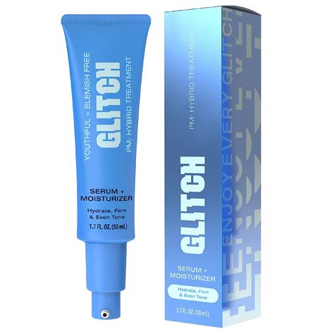 glitch crema hidratante facial suero híbrido para pm por glitch crema antienvejecimiento y