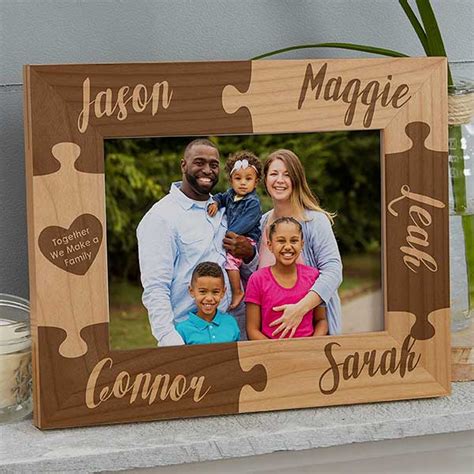 Puzzle piece picture frames cardboard picture frames puzzle frame picture frame sizes cardboard crafts wood crafts stencil cool wall decor holiday program. Personalized Puzzle Picture Frame - Together We Make A ...