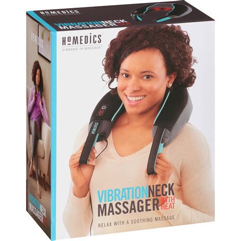 homedics comfort foam vibration neck massager with heat nmsq 216h 2 two speed