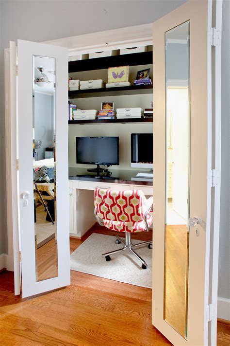 Closet Office Small Apartment Design Idea Create A Home Office In A