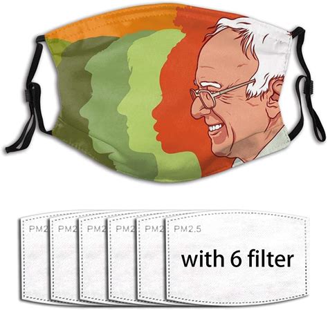 Bernie Sanders Face Mask With 6 Filter Face Protective 5