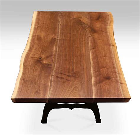 5 out of 5 stars. Live Edge Walnut Coffee Table with Cast Iron Legs | Olde ...