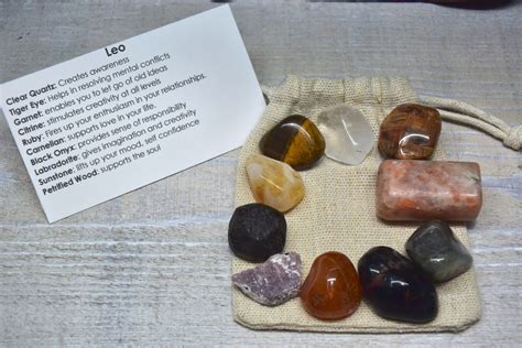 Leo Zodiac Crystals And Gemstones Kit Leo Stones Set Leo Rocks Etsy Uk