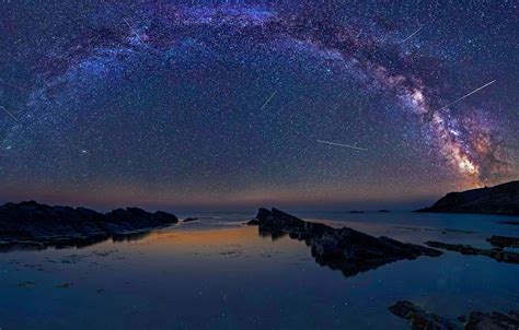 Meteor Shower Wallpaper Perseid Meteor Shower Astrophotography Hd By