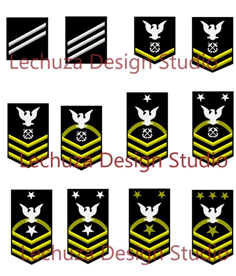 Navy Enlisted Rank Stripes Svg Cutting Design Files You Get 5