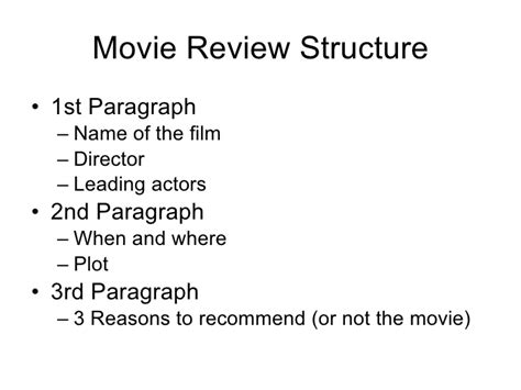 To be sure, you need to make clear whether the. Movie reviews