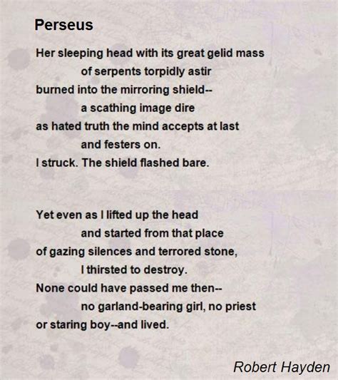 Perseus Poem By Robert Hayden Poem Hunter