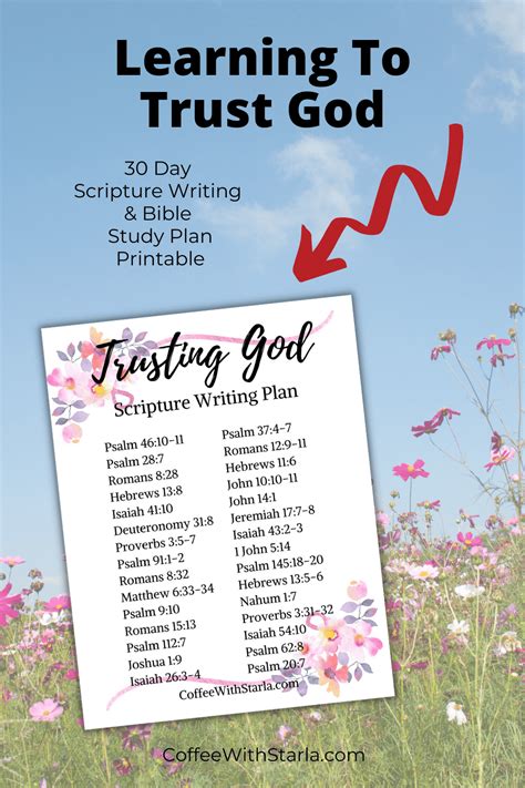 30 Scriptures On Trusting God Printable Coffee With Starla