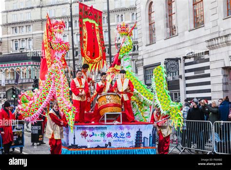 England London Chinatown Chinese New Year Parade Festival Float And