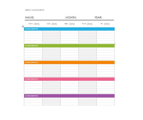 blank weekly calendar templates  excel word