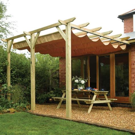 A pergola is an open outdoor structure that is made up of wooden posts and has a trussed roof. DIY Retractable Pergola Roof | Pergola Design Ideas