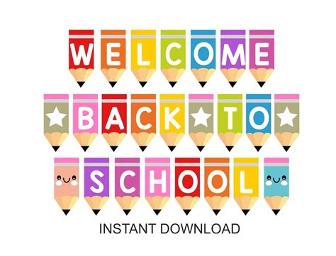 Printable Welcome Back To School Banner Welcome Back To School