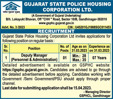 Times Ascent Ad Image for Gujarat State Police Housing Corporation