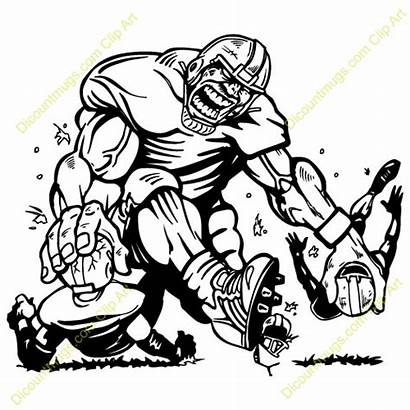 Football Clipart Player Crushing Mean Clip Panther