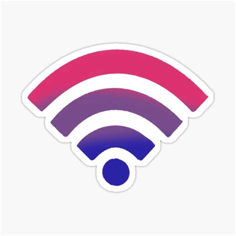 Bi Pride Bisexual Wifi Signal Sticker For Sale By Apollinedesign Redbubble