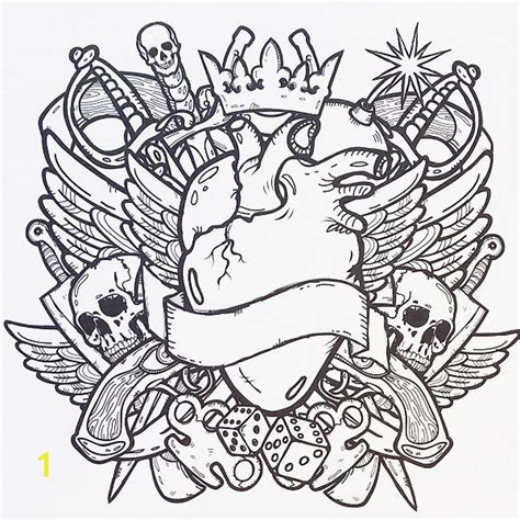 Free Tattoo Coloring Pages for Adults | divyajanani.org