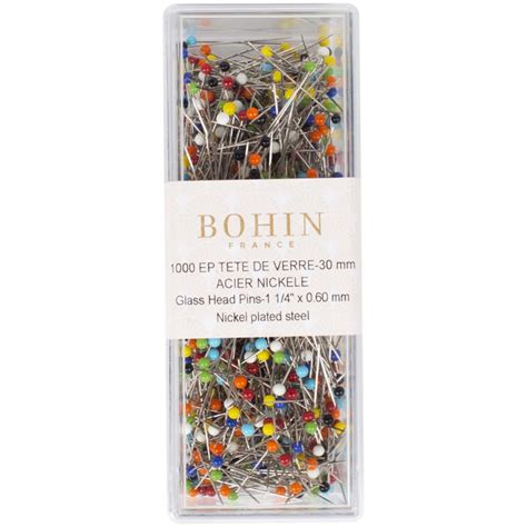Bohin 1 14 Quilting Glass Head Pin Size 20 1000 Ct