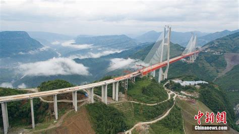 Main Span Of Highest Bridge Completed In Sw China Cn