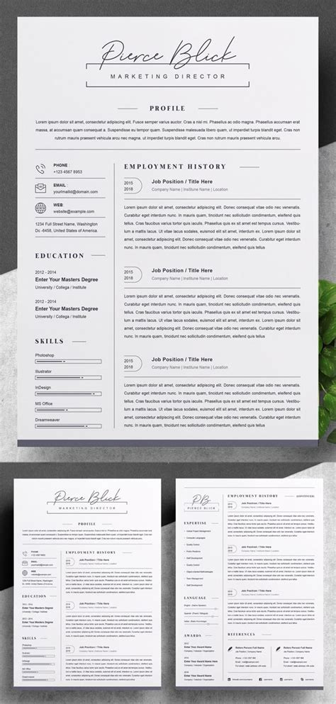 Clean Resume Cv Template Resume Cover Letter Template Simple Resume