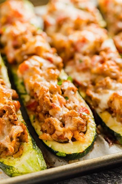 This is a simple vegetarian weeknight dinner, side dish or entrée which contains healthy wholesome ingredients. Italian Stuffed Zucchini Boats are the healthy weeknight ...