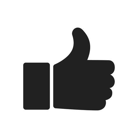Thumb Up Icon Silhouette Hand Illustration Like And Good Symbol