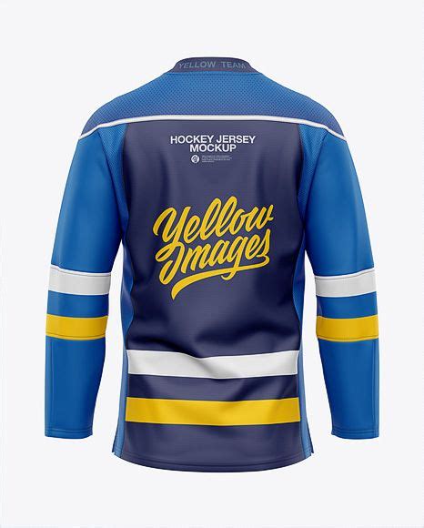 Mens Hockey Jersey Mockup Back View Present Your Design On This