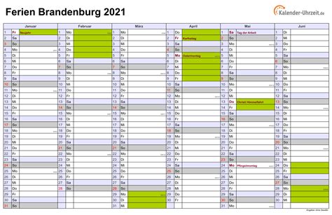 Der online urlaubsplaner ist auch bereit zum ausdrucken: Pdf Kalender 2021 Brandenburg Zum Ausdrucken Kostenlos