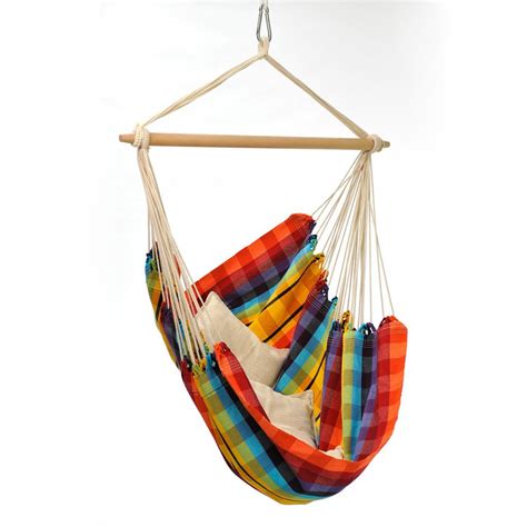 We have pads and covers that go with them, too. Byer of Maine Amazonas Brazil Rainbow Fabric Hammock Chair ...