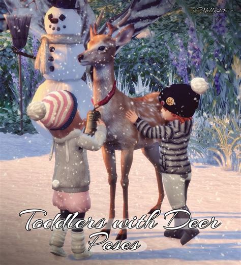 Sims 4 Ccs The Best Toddlers With Deer Poses By Melly20x