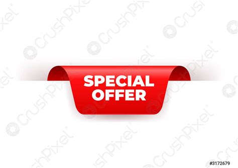 Special Offer Red Ribbon Label Banner Stock Vector 3172679 Crushpixel