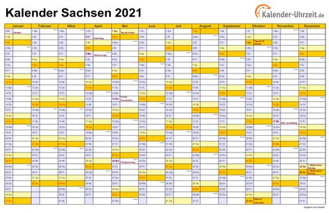 Kalender 2020 kostenlos downloaden und ausdrucken 5 varianten. Feiertage 2021 Sachsen + Kalender