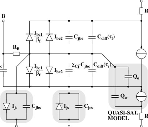 Shows The Equivalent Circuit Of An Npn Bipolar Transistor Without The