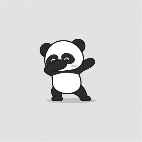 Premium Vector Cute Panda In Dabbing Pose Cute Panda Drawing Cute