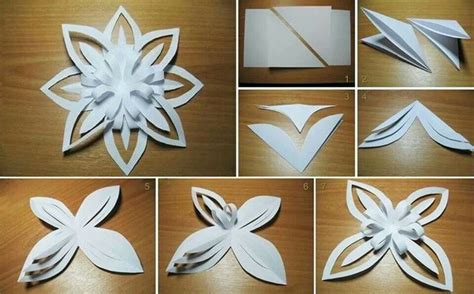 Diy 3d Paper Snowflake Flower Good Home Diy