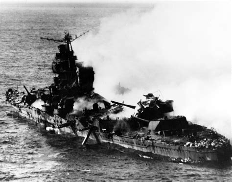 Mikuma Shortly Before Sinking During Battle Of Midway World War Ii