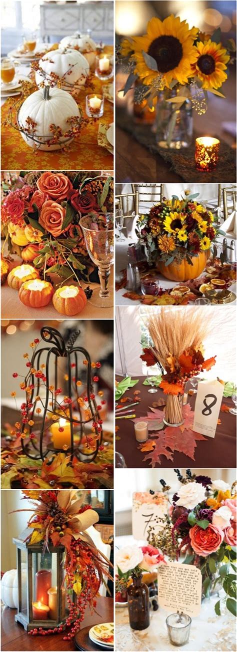 Fall themed wedding ideas at orange county, strawberry farms wedding venue. 50+ Vibrant and Fun Fall Wedding Centerpieces | Deer Pearl ...
