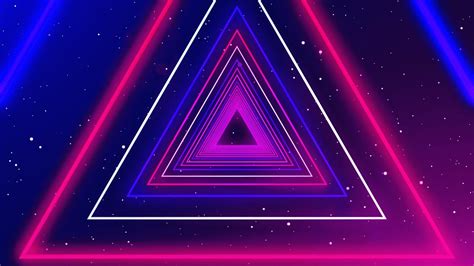 4k Abstract Neon Lightstunnel Vj Motion Background Triangle Vj Motion