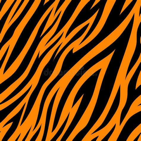 Seamless Pattern With Tiger Stripes Stock Vector Illustration Of