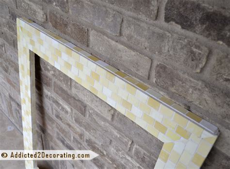 This tile is very similar to the metallic one, but it has some differences. Bathroom Makeover Day 14: DIY Mosaic Wood Tile Mirror ...