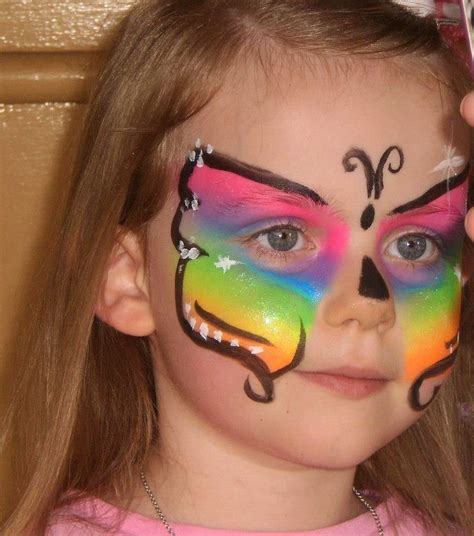 Rainbow Butterfly Face Paint Butterfly Face Paint Rainbow Butterfly