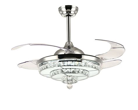 Ceiling fans win the race at times, while chandeliers beat them at other times. Retractable Ceiling Fans 42 Inch Crystal Invisible Fan ...