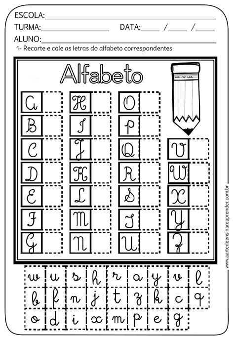 Atividades De Alfabeto Cursivo
