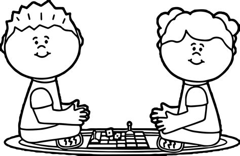 Friends Playing Clipart Black And White Clipart