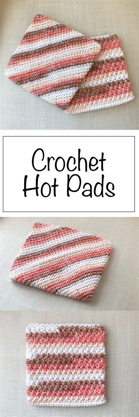 Hot Pads Patterns Crochet Hot Pads Crochet Coaster Pattern Easy